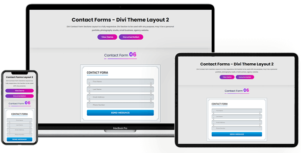 Divi Contact Form Section Layout 2