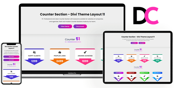 Divi Counter Section Layout 11