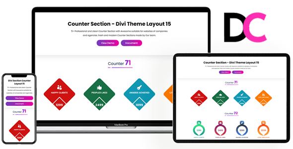 Divi Counter Section Layout 15