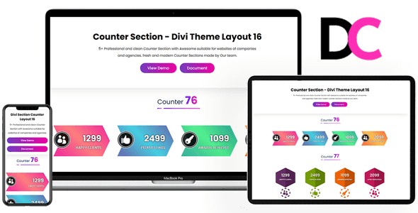 Divi Counter Section Layout 16