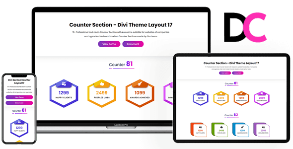 Divi Counter Section Layout 17