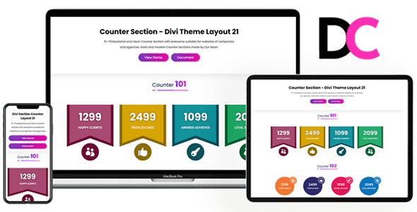 Divi Counter Section Layout 21