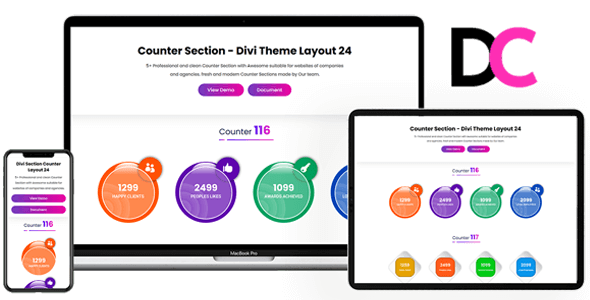 Divi Counter Section Layout 24