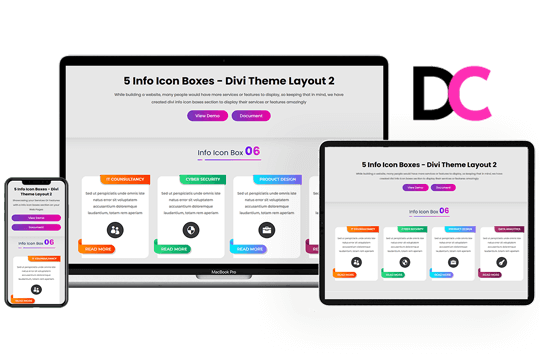 Divi Info Icon Boxes Layout 2