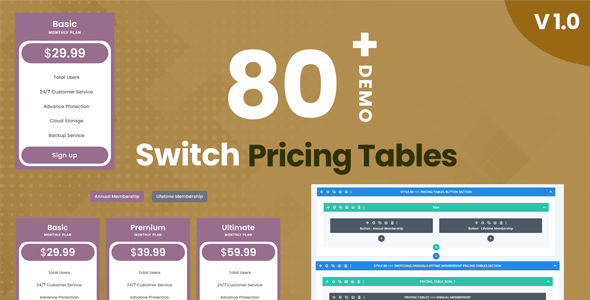Divi Pricing Tables Layout Kit