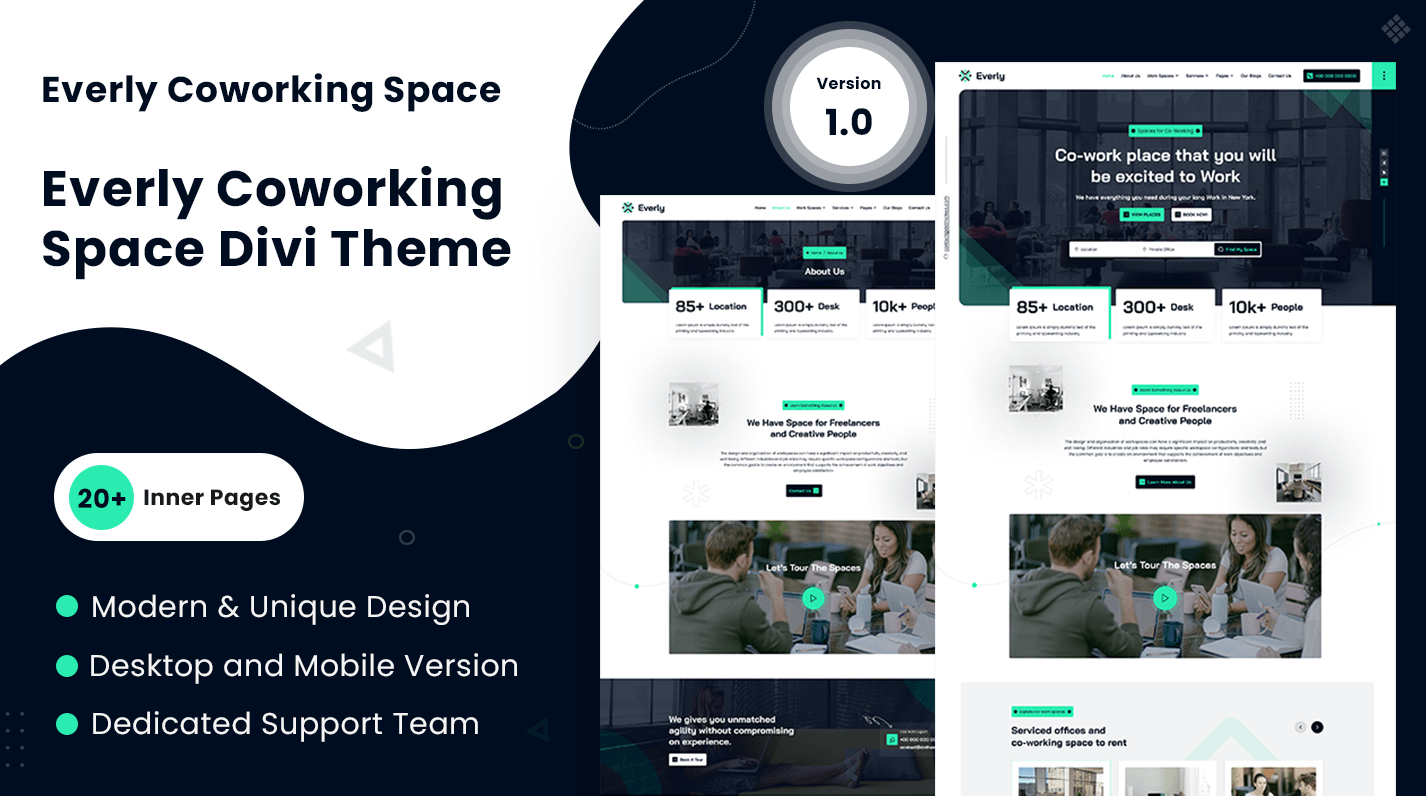Everly – Coworking Space Divi Child Theme