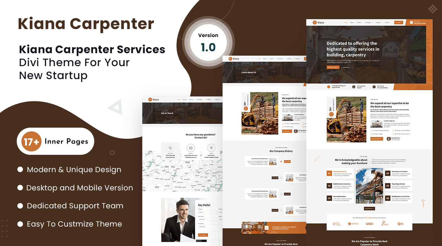 Kiana – Carpenter Divi Child Theme