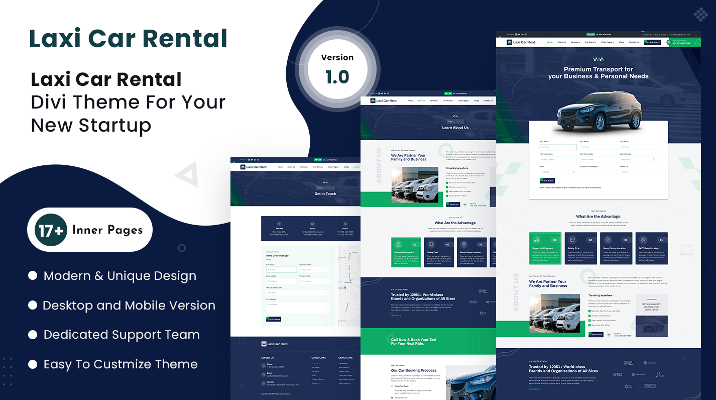 Laxi – Car Rental Divi Child Theme