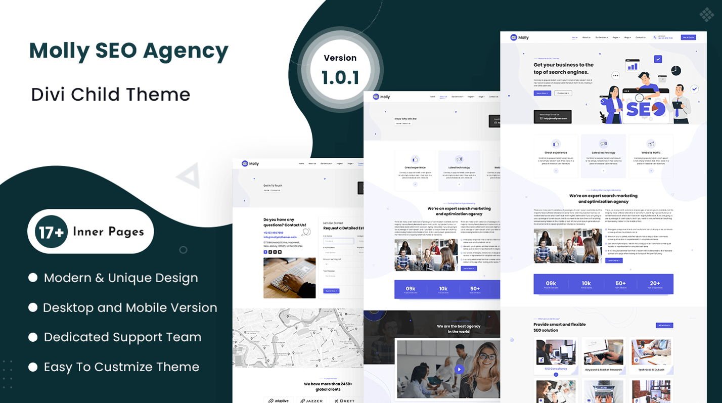 Molly – SEO, Social Media and Marketing Divi Child Theme