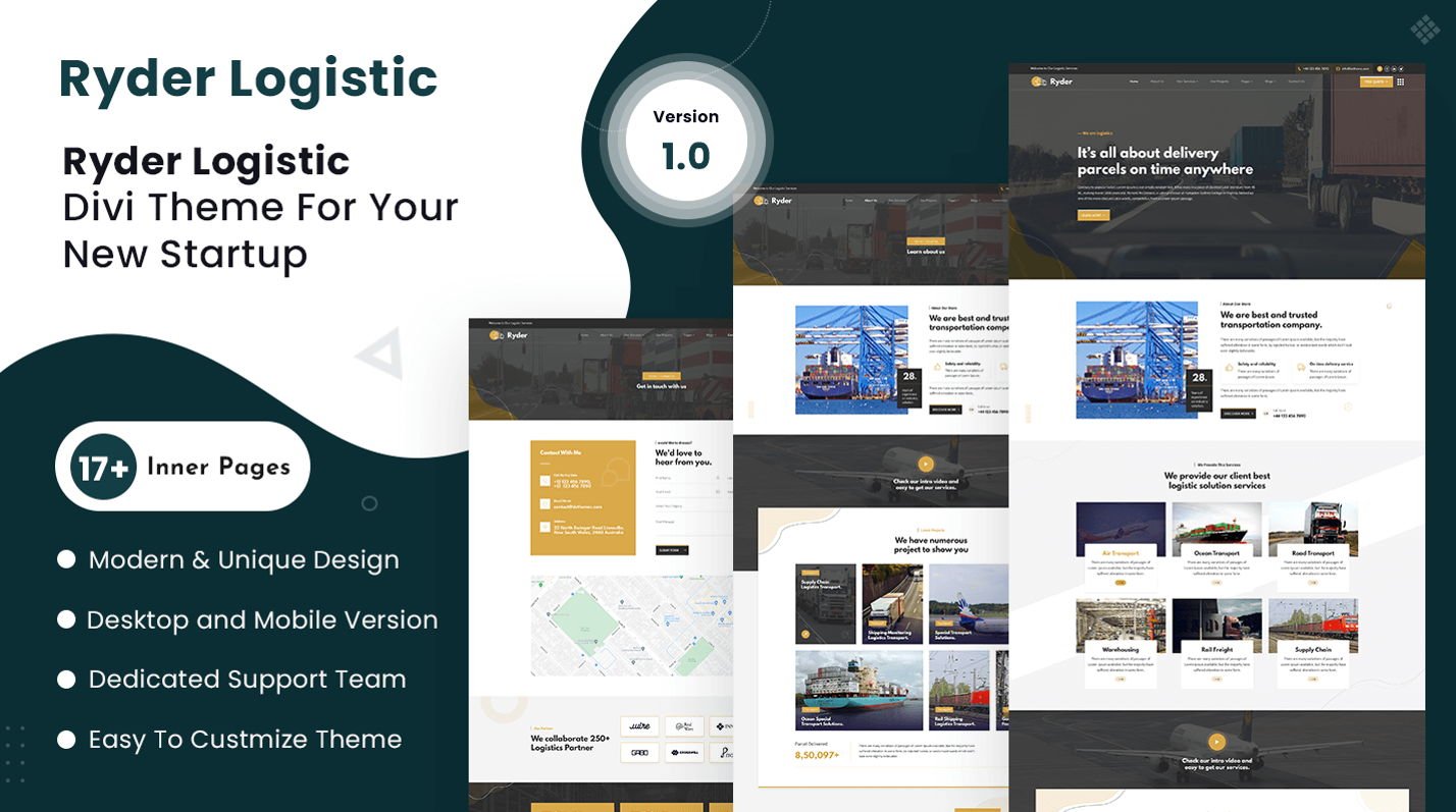 Ryder – Transportation & Logistic Divi Child Theme