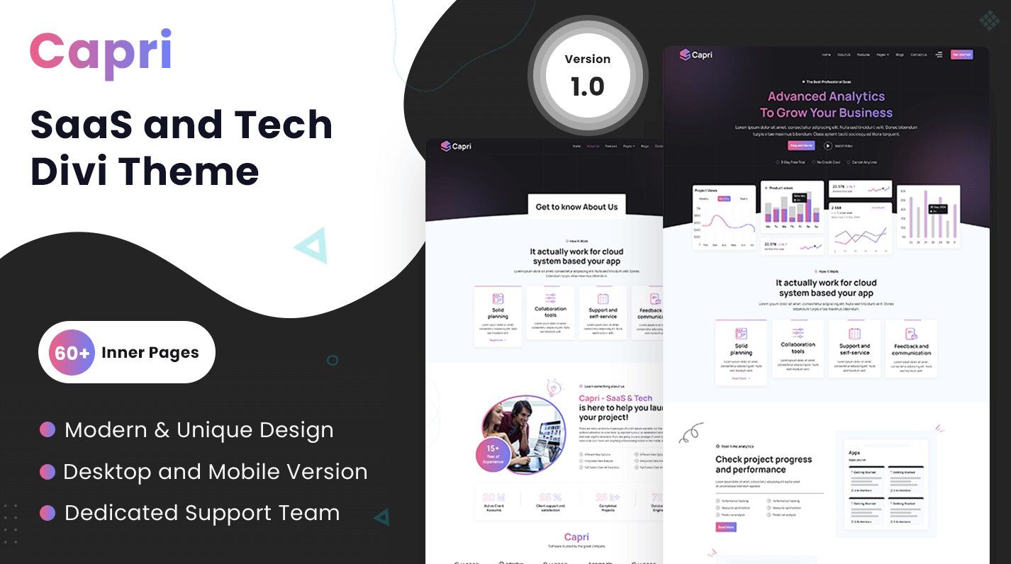 Capri – SaaS & Tech Divi Child Theme