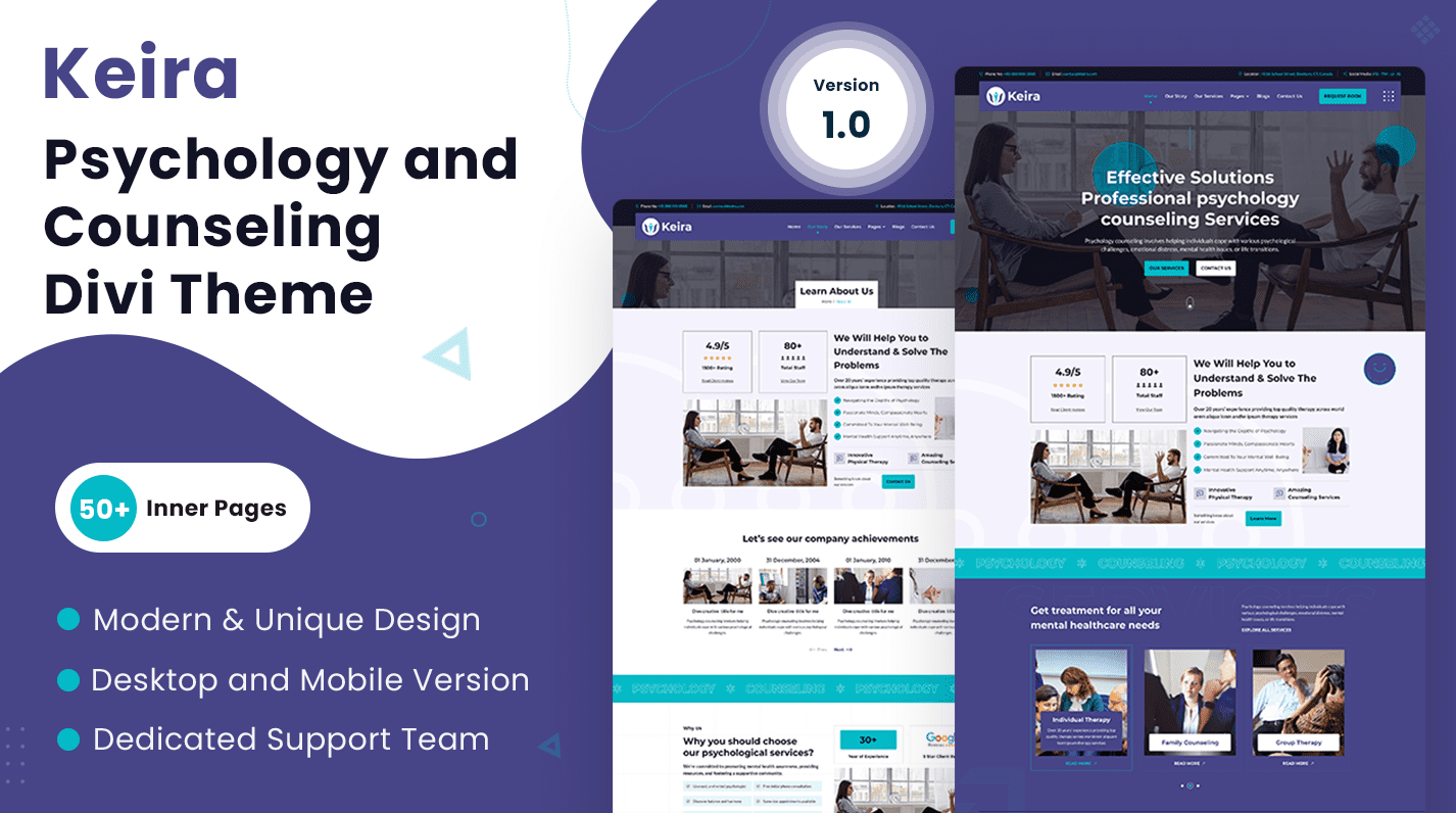 Keira – Psychology and Counseling Divi Child Theme