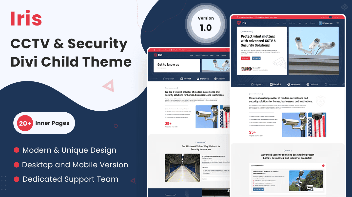 Iris – CCTV & Security Divi Child Theme